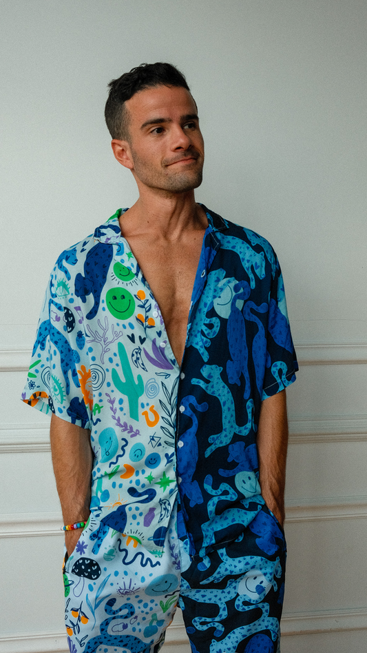 DESERTO AZUL BUTTON UP